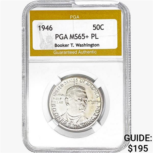 1946 Booker T Half Dollar PGA MS65+ PL