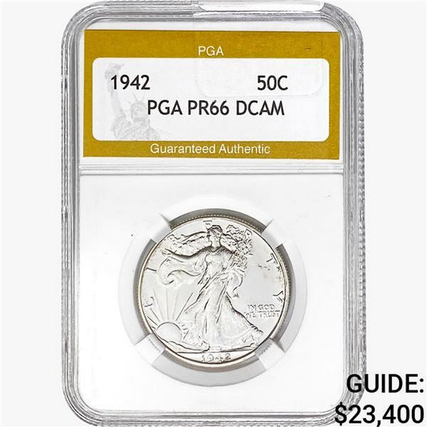 1942 Walking Liberty Half Dollar PGA PR66 DCAM