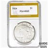 1924 Silver Peace Dollar PGA MS65
