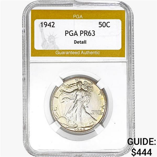 1942 Walking Liberty Half Dollar PGA PR63 Detail