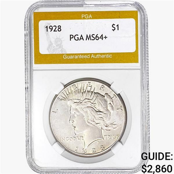 1928 Silver Peace Dollar PGA MS64+