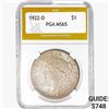 1922-D Silver Peace Dollar PGA MS65