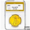 Image 1 : 1993 US 1oz. Gold $50 Eagle PGA MS70
