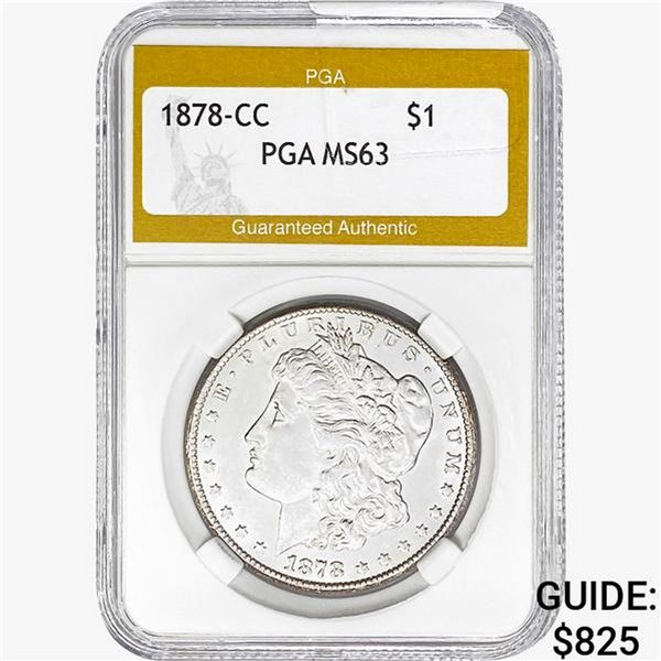 1878-CC Morgan Silver Dollar PGA MS63