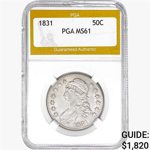 1831 Capped Bust Half Dollar PGA MS61