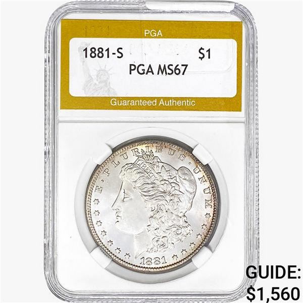 1881-S Morgan Silver Dollar PGA MS67