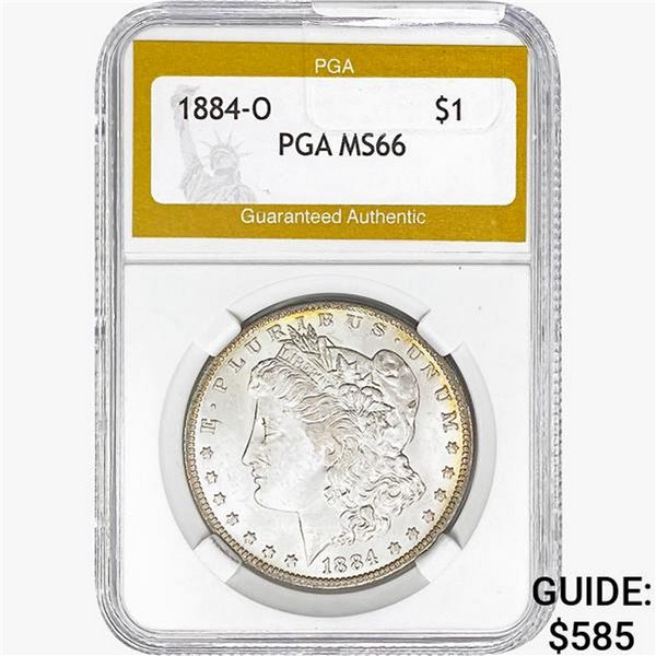 1884-O Morgan Silver Dollar PGA MS66