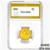 Image 1 : 1882 $5 Gold Half Eagle PGA MS66