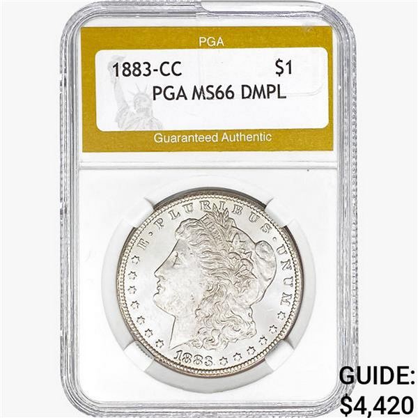 1883-CC Morgan Silver Dollar PGA MS66 DMPL