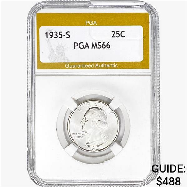 1935-S Washington Silver Quarter PGA MS66