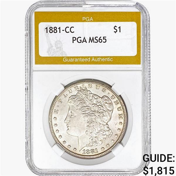1881-CC Morgan Silver Dollar PGA MS65