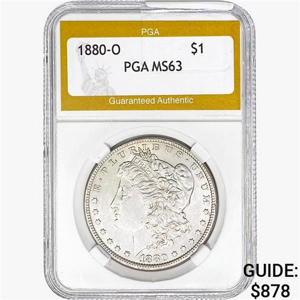 1880-O Morgan Silver Dollar PGA MS63