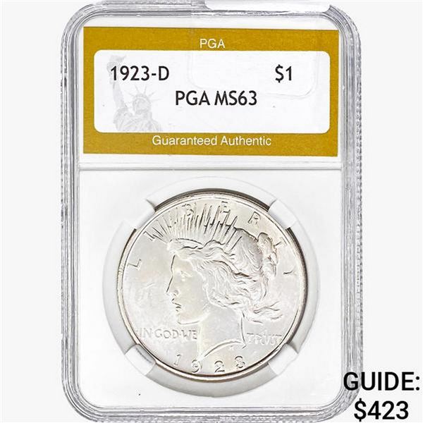 1923-D Silver Peace Dollar PGA MS63
