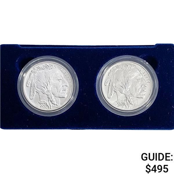 2001 $1 Buffalo Commem Set (2 Coins)