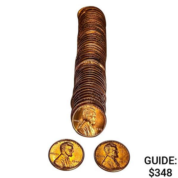 BU Lincoln Cent Roll (50 Coins)