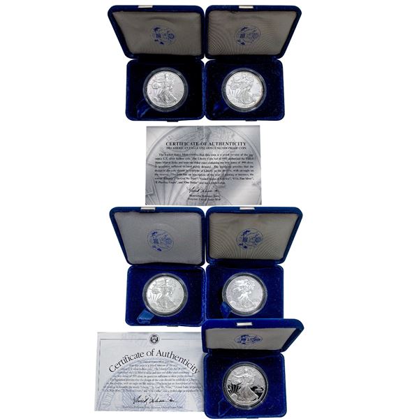 [5] 2001-2005 Am. Eagle 1oz. Silver Proof Coin
