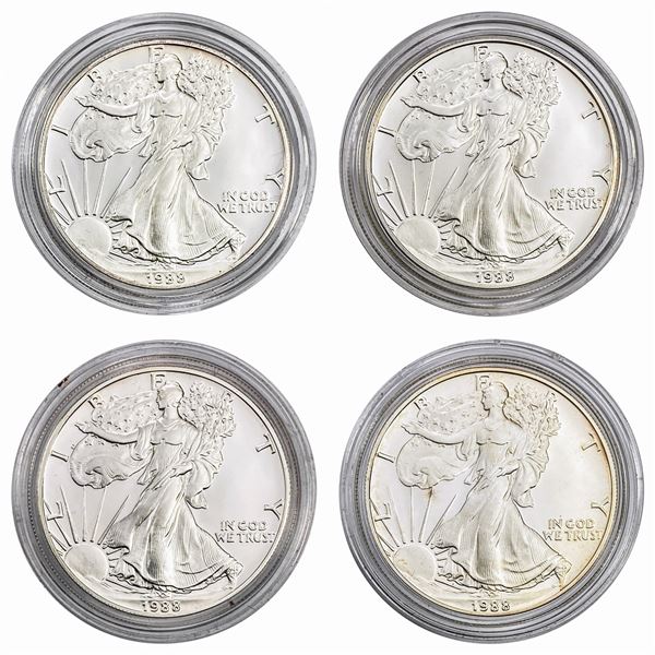 [4] 1988 Am. Eagle 1oz. Silver Proof Coin