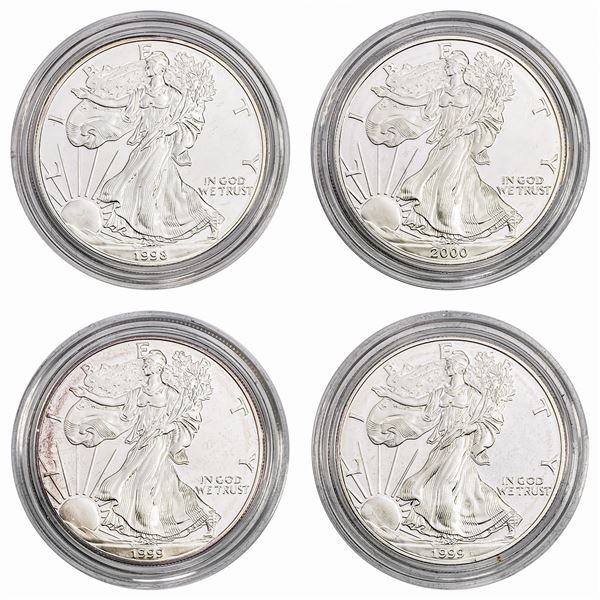 [4] 1998-2000 Am. Eagle 1oz. Silver Proof Coin
