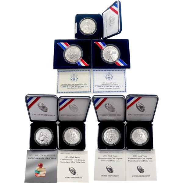 [7] 2004-2016 U.S. Mint 1oz. Silver Commem. $1