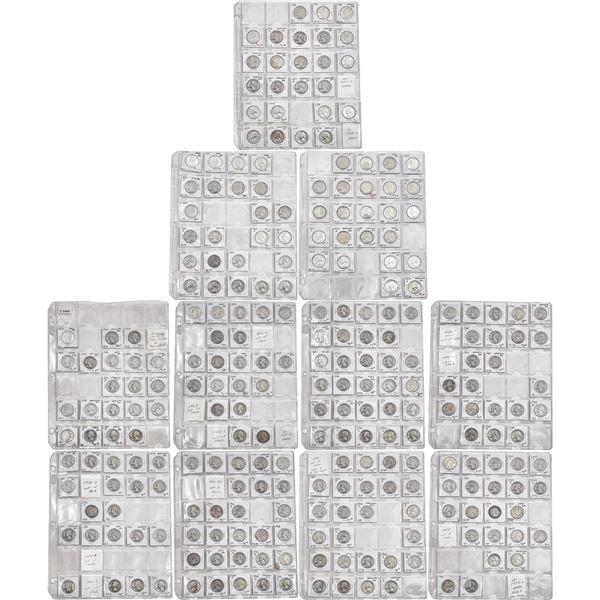 [258] 1932-1964-D 11 Display Sheets of SILV 25C