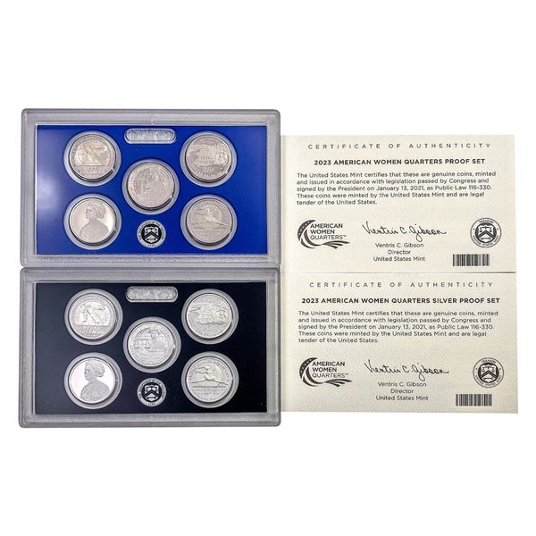 [2] 2023 [5 Coin] US Mint Am. Women 25C PF Set w/ Silver