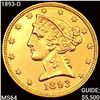 1893-O $5 Gold Half Eagle CHOICE BU