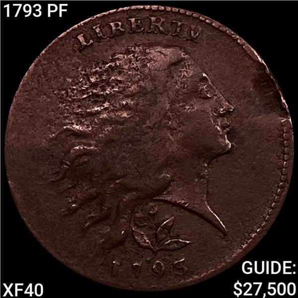 1793 PF Flowing Hair Large Cent NEARLY UNCIRCULATED