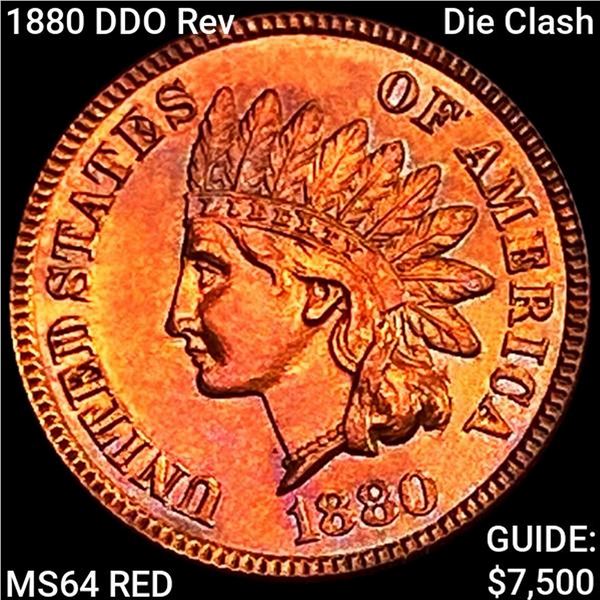 1880 DDO Rev Die Clash Indian Head Cent CHOICE BU RD