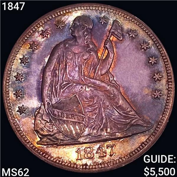 1847 Seated Liberty Dollar UNCIRCULATED