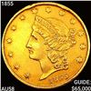 1855 $20 Gold Kellogg Co. Double Eagle CHOICE AU