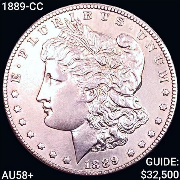 1889-CC Morgan Silver Dollar CHOICE AU+