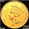 1859 $3 Gold Piece UNCIRCULATED