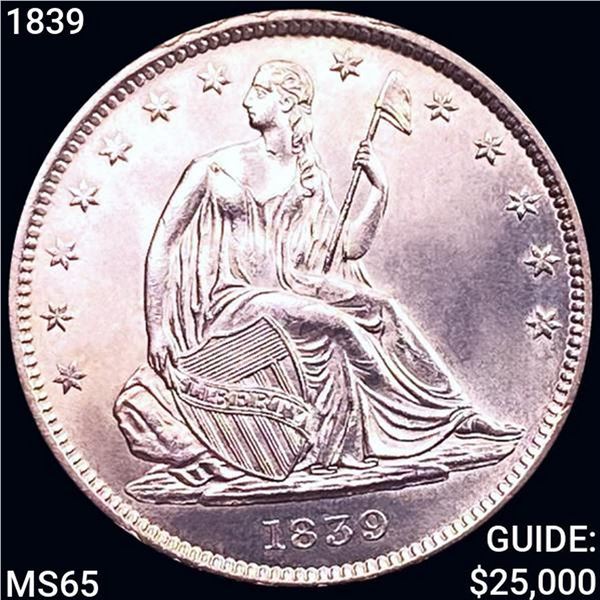 1839 Seated Liberty Half Dollar GEM BU