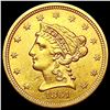 Image 1 : 1861 $2.50 Gold Quarter Eagle UNCIRCULATED