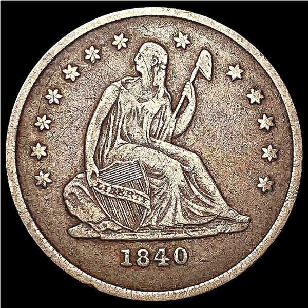 1840-O Seated Liberty Quarter LIGHTLY CIRCULATED