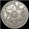 1860 Silver Three Cent CLOSELY UNCIRCULATED