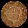 Image 2 : 1871 Two Cent Piece NEARLY UNCIRCULATED