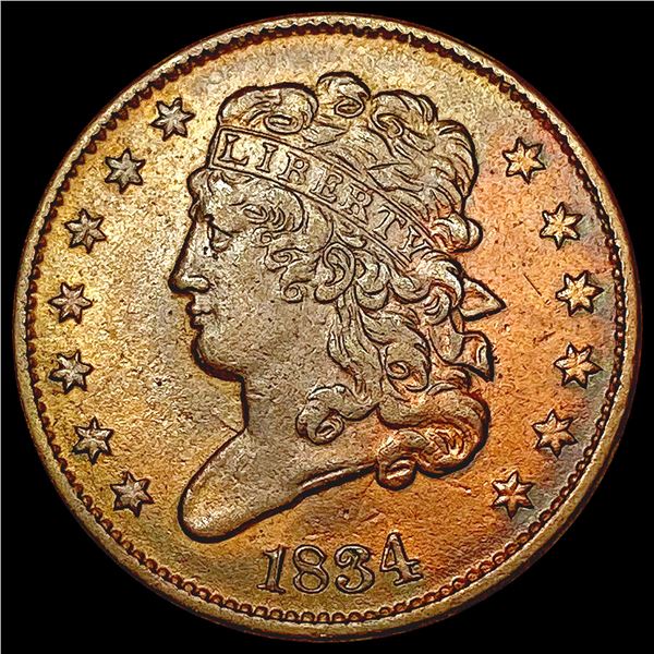 1834 Classic Head Half Cent CHOICE AU