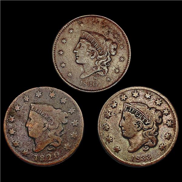 (3) Large Cents HIGH GRADE
