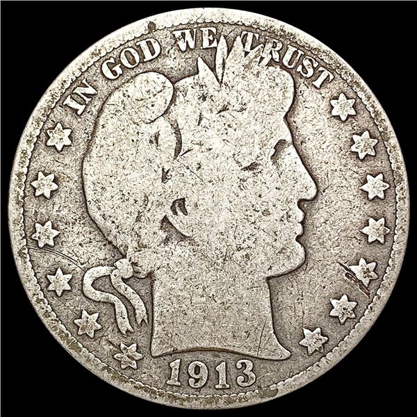 1913 Barber Half Dollar NICELY CIRCULATED