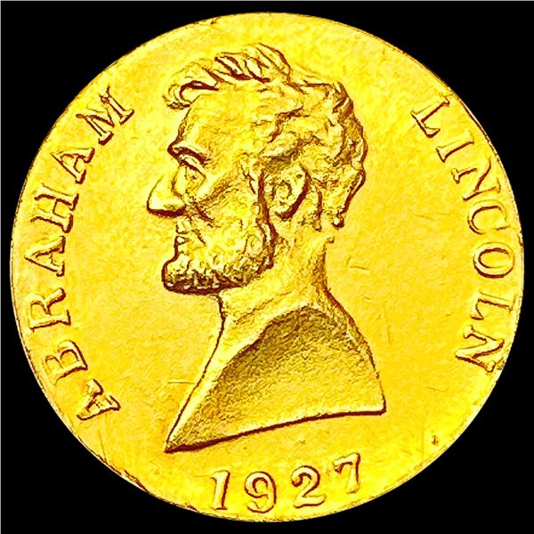 1927 Abe Lincoln Gold Token UNCIRCULATED