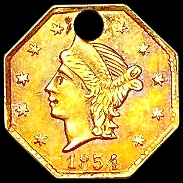 1854 Liberty Head California Gold Quarter HIGH GRADE
