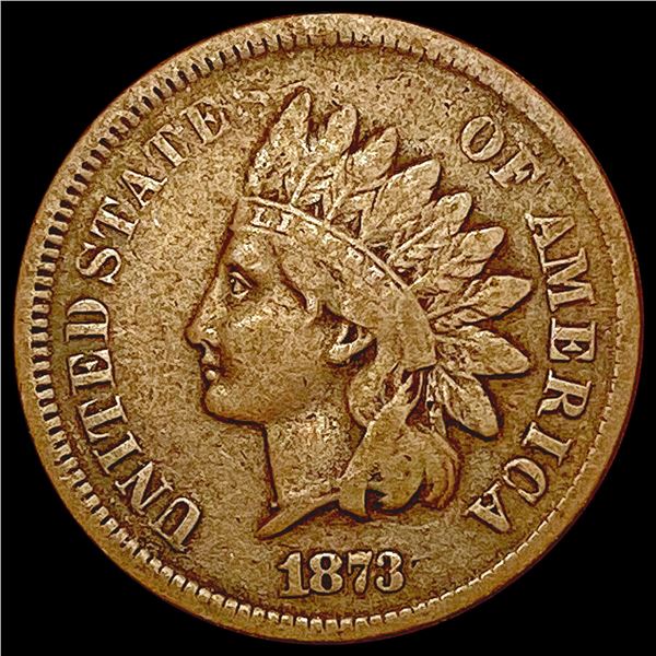 1873 Indian Head Cent LIGHTLY CIRCULATED