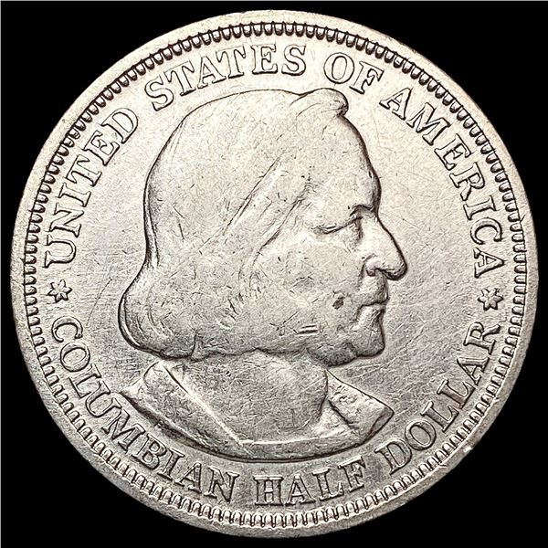 1893 Columbian Expo Half Dollar NEARLY UNCIRCULATED