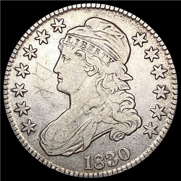 1830 Capped Bust Half Dollar LIGHTLY CIRCULATED
