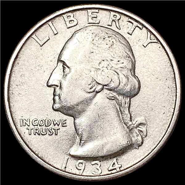 1934 Washington Silver Quarter CLOSELY UNCIRCULATED