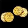 Image 1 : 1907 US $2.5 Gold Cuff Links HIGH GRADE
