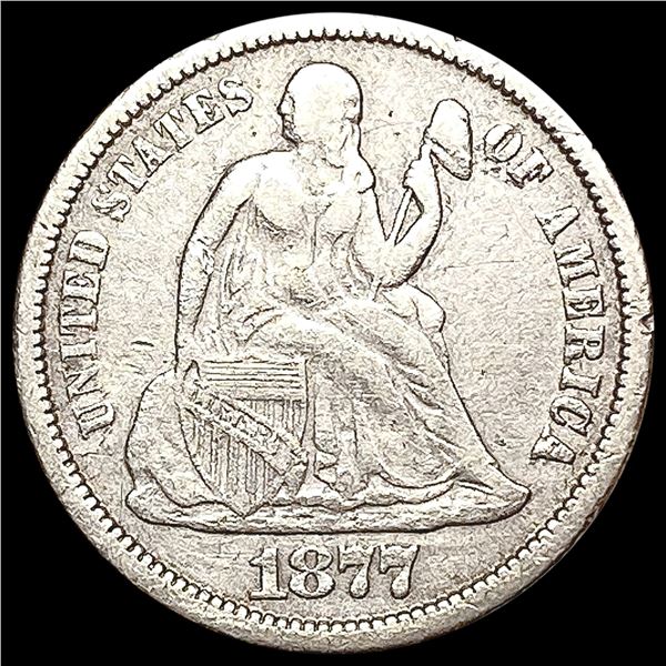 1877-CC Seated Liberty Dime LIGHTLY CIRCULATED