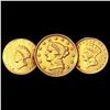 Image 1 : 1854-1859 US Gold Coinage Pin [3 Coins] HIGH GRADE