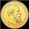 1888-A Prussia Gold 20 Mark 0.2305 UNCIRCULATED